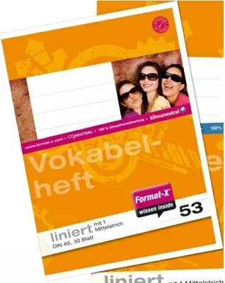 Produktbild von Staufen® Vokabelheft Lineatur 53 liniert DIN A5 ohne Rand, 32 Blatt
