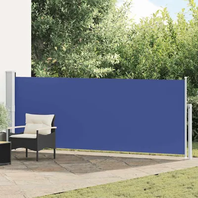 Image de Store latéral extensible 140×500 cm bleu