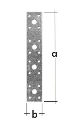 Immagine prodotto di Piastra forata 200 x 35 x 2,50 mm Connettore piatto Connettore in legno zincato