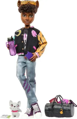 Obrázok produktu pre Bábika vlkolak Monster High – postavička zo série Strašidelné príbehy – s francúzskym buldočkom – 28,5 cm – viacfarebná