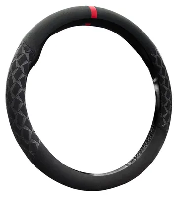 Zdjęcie produktu dla Pokrowiec na kierownicę samochodową, cienki, antypoślizgowy, sportowy, czarny, 37-38 cm
