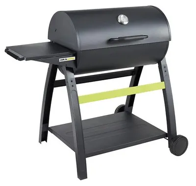 Image de COOKING G - Barbecue charbon TONINA 70 acier – XXL 10 personnes – couvercle thermomètre plancha