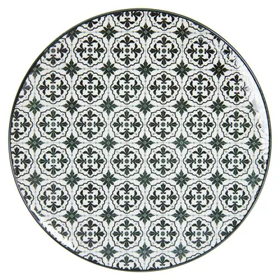 Immagine prodotto di Piatto da portata Clayre & Eef Ø 26 cm in Vetroceramica bianca e nera