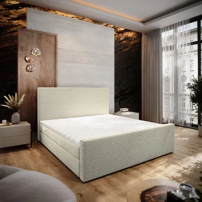 A bedroom scene featuring a bed.
