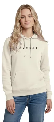 Produktbild von Spreadshirt Friends Logo Schwarz Damen Hoodie, L, Vanille-Milchshake