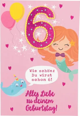 Produktbild von 11566 Depesche Zahlenkarte, Glückwunschkarte-Wie schön: Du wirst schon 6! Alles...