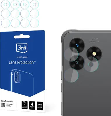 Zdjęcie produktu dla 3mk Szkło hybrydowe chroniące obiektyw aparatu MyPhone Hammer Blade Va 5G Obiektyw aparatu 0,16 mm 6H (4 sztuki)