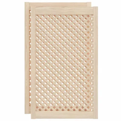 Immagine prodotto di vidaXL Armadio ante 2 pz. Design a reticolo 59,5x99 cm in legno di pino massiccio