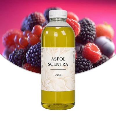Produktbild von Aspol Scentra Beerenzauber UFIREADY Duftöl für Kerzen und Diffusoren 1000 ml, KI-generiertes Bild