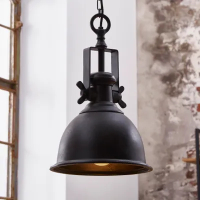 Produktbild von riess-ambiente Design Hängelampe INDUSTRIAL 45cm schwarz Industrial Stil Hängeleuchte Lampe