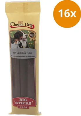 Produktbild von BTG Classic Dog Classic Snack Big Sticks Lamm & Reis 3er Pack, Snacks, Hund, Adult, Lamm, Reis