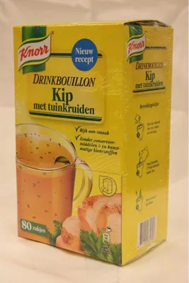Produktbild von Knorr Trinkbrühe Huhn mit Gartenkräutern 80 x 6,1 Gramm