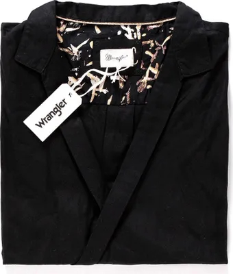 Produktbild von Hemd Wrangler L/S Wrap Shirt Schwarz W5180BD01