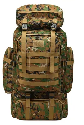 80L Camouflage Rucksack, wasserdicht, für Camping & Wandern