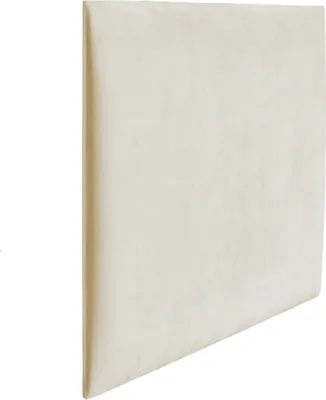 Produktbild von RAVIO Wandpaneel Wandkissen als Kopfteil für Bett 3D Wandverkleidung mit Schaumstoff Wandpolster Wanddeko (30 x 30 cm, Farbe: Creme - Magic Velvet 2250)
