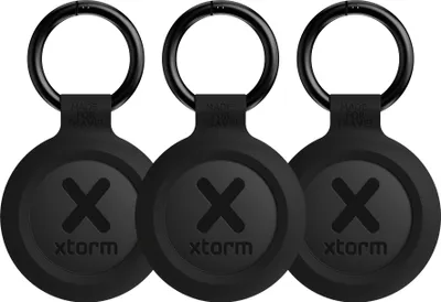 Produktbild von Xtorm TravelTag – Schlüssel- & Gepäckfinder – Kompatibel mit Apple Find My & Android – Bluetooth Tracker – Wasserdicht IP64 – Schwarz – 3 Stück