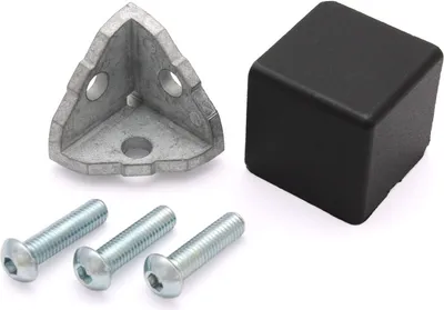 Produktbild von Eckverbinder 40 I-Typ Nut 8 inkl. Befestigungssatz und Abdeckkappe eckig