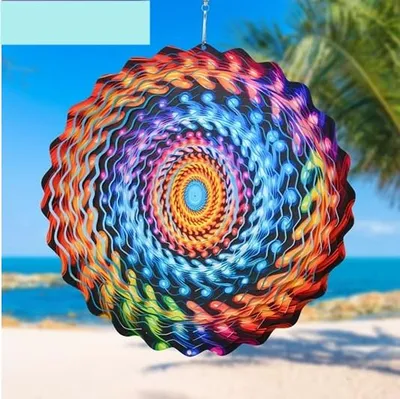 Produktbild von GKA Edelstahl Windspiel Ø 25 cm GK8 böser Blick Gartendeko Windmobile Windspinner Mandala Wind Spinner Garten Terrasse wunderschönes Lichtspiel