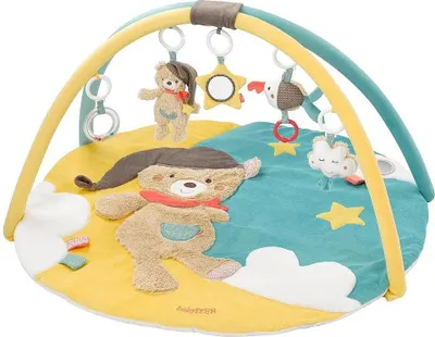 Produktbild von 3-D-Activity-Decke Bruno – Spielbogen mit 5 abnehmbaren Spielzeugen