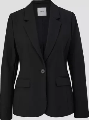 Zdjęcie produktu dla s.Oliver 2134056.9999.46, Damski, Czarny, Blazer, Dorosły, Długi rękaw, Zapięcie na guzik