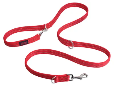Obrázok produktu pre HALTI dvojité vodítko, multifunkčné vodítko pre psov, veľkosť L, červená, 2 m
