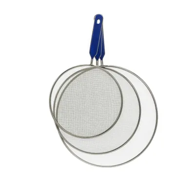 Produktbild von Pfannen Spritzschutz 3 tlg. Edelstahl von 20 - 28 cm Spülmaschinengeeignet