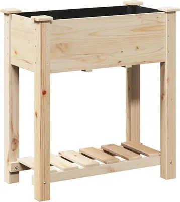 Immagine prodotto di vidaXL Fioriera da giardino con ripiano Beige 71 x 37 x 76,5 cm