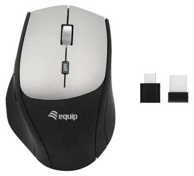 Image de Equip 245115 Equip Souris optique sans fil Confort USB USB-C/A R+L noire
