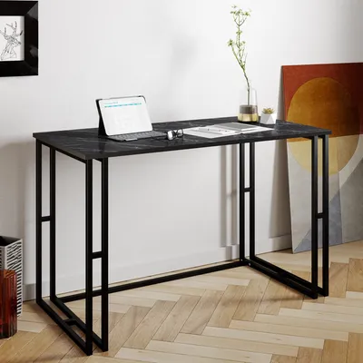 Produktbild von Skye Decor, Alfa - Black, Schreibtisch, Schwarz, 100 % MELAMINBESCHICHTETE SPANPLATTEN, 120 x 60 x 75 cm