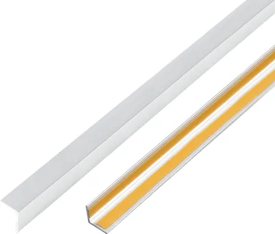 Produktbild von Alberts Winkelprofil | selbstklebend | Aluminium, chromdesign | 1000 x 10 x 10 mm | 3er Set