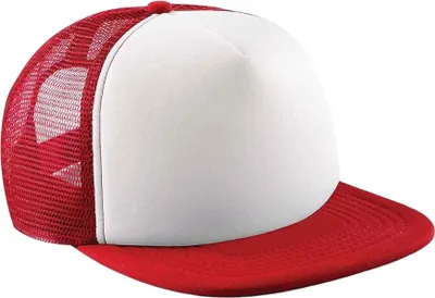 Image de Beechfield - Casquette Trucker Snapback pour enfants PC6924 (taille unique) (Rouge/Blanc)