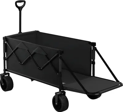 Immagine prodotto di Carrello da giardino pieghevole - Carrello a mano - Capacità 200L - Con porta posteriore e ruote - Carrello a mano per campeggio, picnic o spiaggia