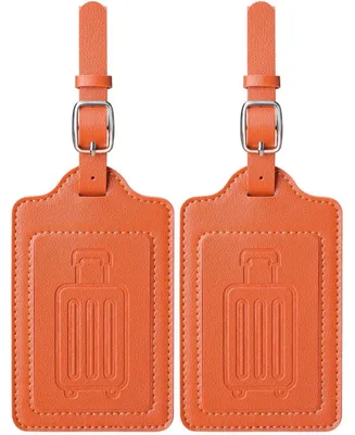 Produktbild von Kofferanhänger Kunstleder Orange 2 Stück