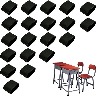 Productafbeelding van Solidchoice - Set van 20 Zwarte Meubelvoetjes voor Stoelen en Tafels