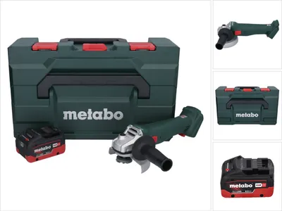 Produktbild von Metabo W 18 L 9-125 Akku Winkelschleifer 18 V 125 mm + 1x Akku 8,0 Ah + metaBOX - ohne Ladegerät