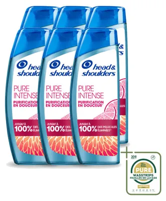 Obrázek produktu pro 6 kusů šamponu Head & Shoulders Anti-lupů Pure Intense Grapefruit, 250 ml - balení