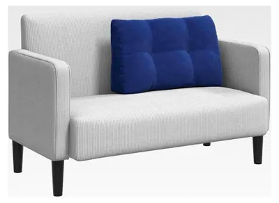 Produktbild von Polizeiblauer Samt-Rückenkissen mit Seitentasche und ergonomischer Unterstützung | 80x24x50 cm | Nur für Innenbereich