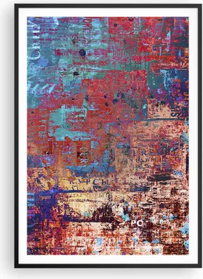 Produktbild von Gerahmtes Poster - Schwarzer Rahmen - Graffiti modern - 70x100 cm - Wand Bild - Wanddeko - Wandbilder - Kunstposter - Wandposter - Bilderrahmen - Bilder - Kunstdruck - Wandbild - P2BPA70x100-3648