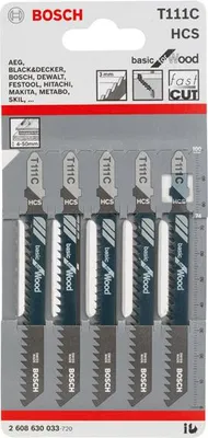 Produktbild von Stichsägeblatt T 111 C Basic for Wood, 5er-Pack