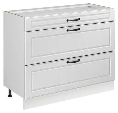 Produktbild von Küchenunterschrank Vicco R-Line Weiß Landhaus/Weiß 100 cm ohne Arbeitsplatte, Model 71519