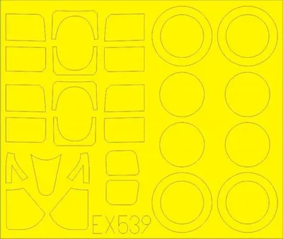 Produktbild von Eduard Accessories Ex539 - 1:48 F6F-5/N For Eduard - Maskierfolie - Neu