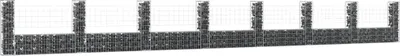 Zdjęcie produktu dla Kosz gabionowy w kształcie litery U z 8 żelaznymi kolumnami 860x20x100 cm