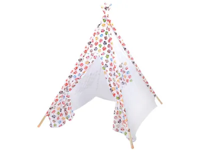 Produktbild von Tipi-Wigwam-Zelt mit fröhlichen Eulen für Kinder ZA3508