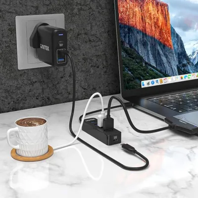 Produktbild von Unitek Hub Usb-A 4X Usb-A 3.1 Aktiv 10W H1117A