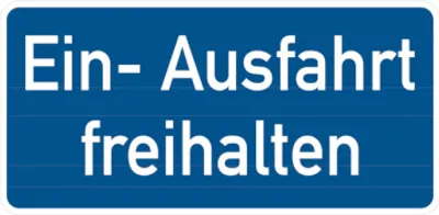 Produktbild von Dreifke® Hinweisschild, Ein- Ausfahrt freihalten, Alu geprägt, 170 x 350 mm, ...