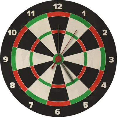 Produktbild von Dartscheibe Wanduhr aus MDF