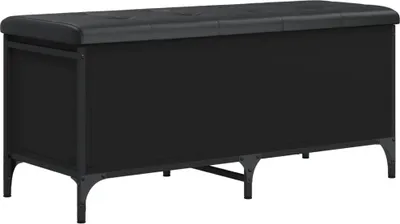 Immagine prodotto di Panca con vano portaoggetti Nero 102x42x45 cm Materiale a base di legno