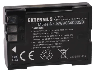 Produktbild von EXTENSILO Akku kompatibel mit Olympus E-30, E-300, E-330, E-510, E-1, E-3, E-500, E-520 Kamera (1600 mAh, 7,4 V, Li-Ion)