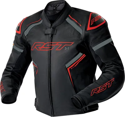 Obrázok produktu pre RST S1 D3O perforovaná kožená motocyklová bunda, čierna/červená, 54