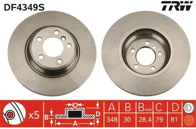 Produktbild von TRW Bremsscheiben (2 Stück) Vorderachse DF4349S